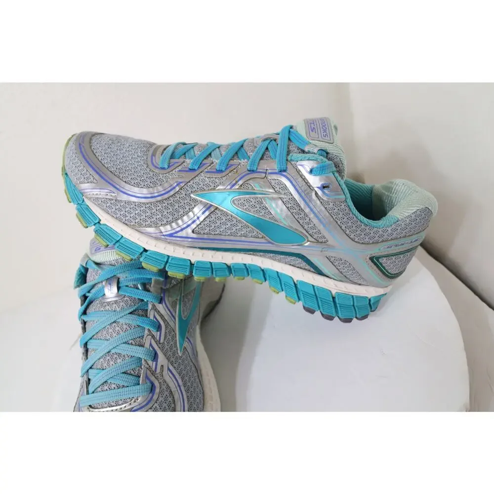 Brooks Womens Adrenaline GTS 16 Running Shoes Gray 1202031B170 Stripe Mesh 10 B - Picture 8 of 9